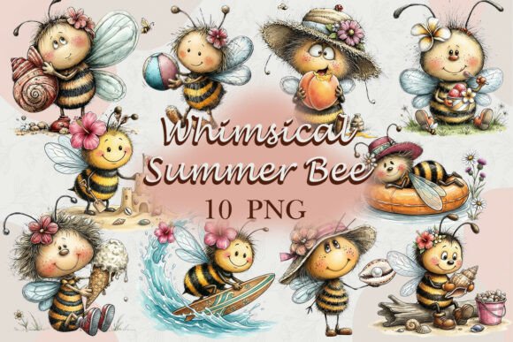 Download Whimsical Summer Bee PNG - Premium Resources