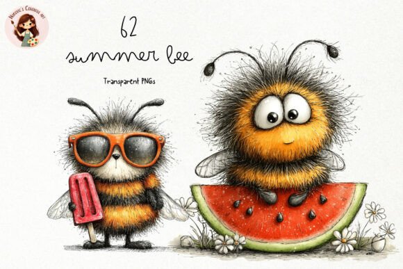 Download Quirky Summer Bee PNG Clipart - Premium Bundle