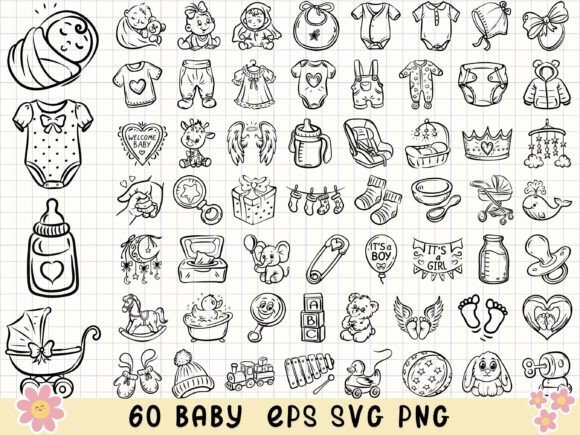 Download Baby Svg Bundle Baby Shower Clipart - Premium Resources