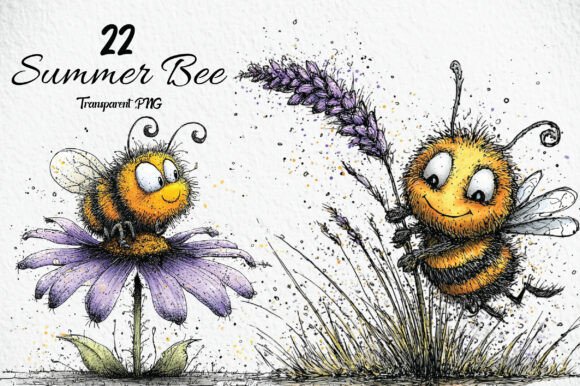 Download Whimsical Summer Bee Clipart - Premium Resources