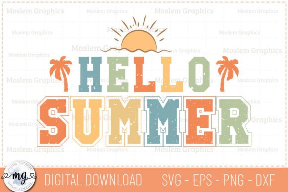 Download Hello Summer - Retro Summer SVG - Premium Resources