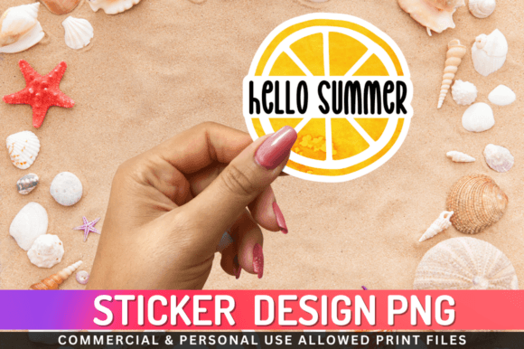 Download Hello Summer Sticker Png Desgin - Summer sticker png Collection