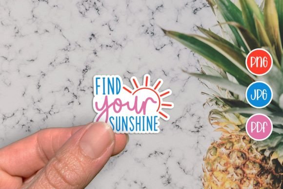 Download Find Your Sunshine, Summer Sticker PNG - Summer sticker png Collection